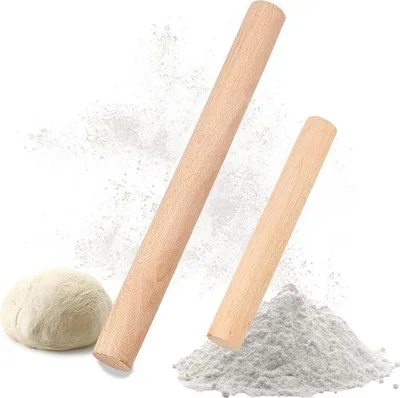 Produktbild von Holzrolle, Holzrolle für Pizza, Fondant, Kuchen, kleine, umweltfreundliche Holzrolle