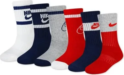 Produktbild von Nike Kids Nhn Retro Crew Socken 6 Paare Mehrfarbig EU 23 1/2-27 Mehrfarbig EU 23 1/2-27