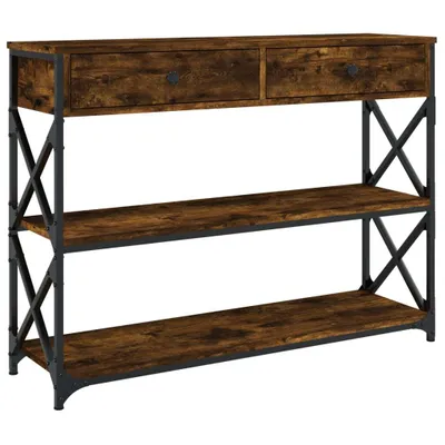 Obrázok produktu pre vidaXL Konzolový stôl Smoked Oak 100x28x75 cm Inžinierske drevo