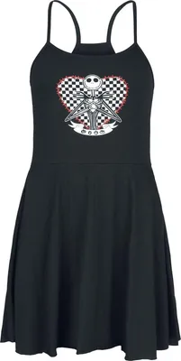 Produktbild von The Nightmare Before Christmas Kurzes Kleid Damen Jack Skellington - Heart schwarz S