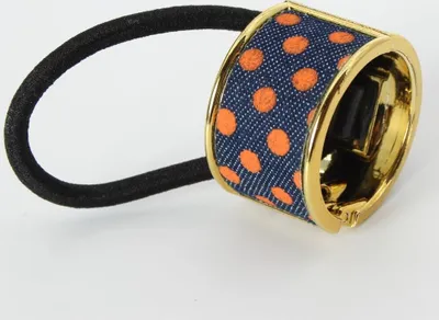 Produktbild von Haarring in Blau Orange gepunktet