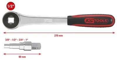 Obrázek produktu pro KS Tools 130.3000 ratchet wrench Steel