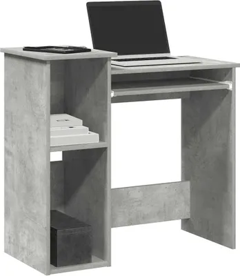 Produktbild von Möbel Schreibtisch mit Regalen Betongrau 84x40x78 cm Holzwerkstoff - Schreibtische &20690