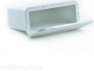 Produktbild von Aufbewahrungsbox 245 x 120 mm aus bruchfestem Kunststoff mit Clip