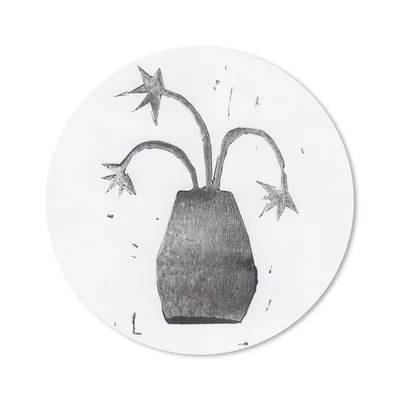 Produktbild von MuchoWow® Mauspad Mousepad Pflanze - Vase - Schwarz - Weiß - Blume 40x40 cm - Mousepads - Maus Mat - Pad - Mausunterlage - Schreibtisch Accessoires