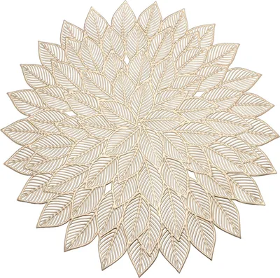 Produktbild von Placemat Nicht-rutschernder nordischer Stil Anti-Scenen-PVC Luxus Esstisch Hohlisolierungspad Küche Accessoires-Golden