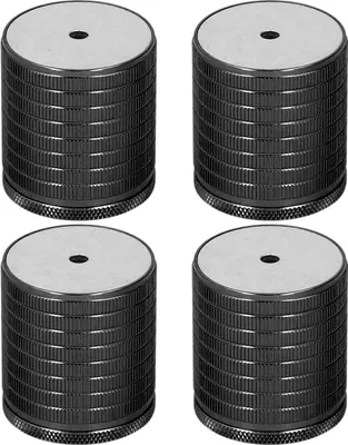 Produktbild von 4er-Pack Möbelfüße, 43šC75 mm verstellbar, hochbelastbar, aus robuster Aluminiumlegierung, schwarz