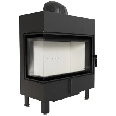 Produktbild von Kamineinsatz aus Stahl KRATKI LUCY links 14 kW Ø 200 mit Türfeder