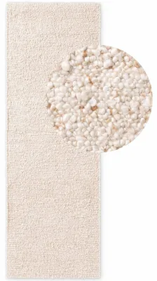 Produktbild von Ted Baker Kurzflor Teppich Läufer Portobello, Creme Beige, handgemacht, weich