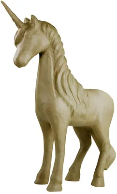 Immagine prodotto di Figura Décopatch unicorno di cartapesta L - cartone marrone