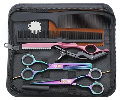 Obrázok produktu pre Sada kaderníckych nožníc, 14 cm, nerezová oceľ 440C, špeciálne nožnice na vytváranie efektov, presné strihanie, nastaviteľný systém napätia, dostupné vo viacerých farbách