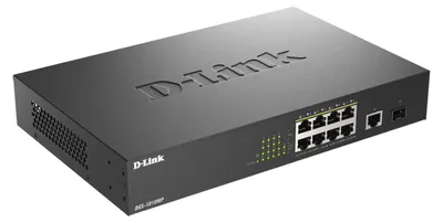 Zdjęcie produktu dla D-Link DGS-1010MP/E, Nie zarządzany, L2, Gigabit Ethernet (10/100/1000), Obsługa PoE, Możliwości montowania w stelażu, 1U