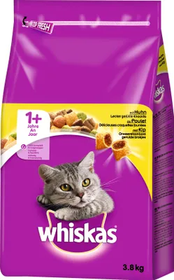 Produktbild von Whiskas Trocken 3,8kg - Adult 1+ mit Huhn