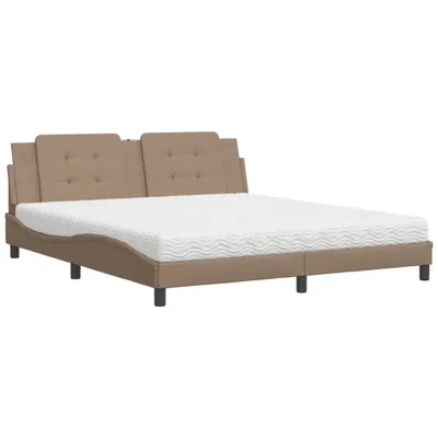 Produktbild von Bett mit Matratze "Zadar" Cappuccino-Braun 180x200 cm Kunstleder