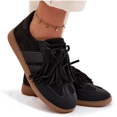 Zdjęcie produktu dla Sneakersy Damskie Z Frędzlami Czarne Dorivelle 38