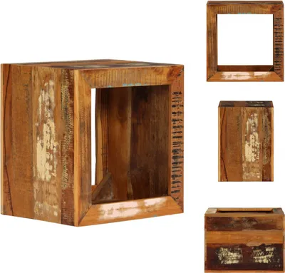 Image de vidaXL Tabouret 40x30x40 cm Vieux bois massif - Tables d'appoint