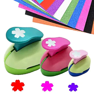 Blütenstanzer Set 3 Größen 9, 16, 25 mm für Scrapbooking