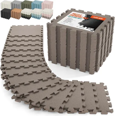 Produktbild von Bodenschutzmatte Set 30x30 cm, 18-teilig, rutschfeste Puzzleschmatten, EVA-Schaum, für Fitness