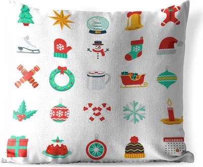 Produktbild von MuchoWow® Outdoor Kissen - Weihnachtssachen - Muster - Weihnachten - 60x60 cm - Wetterfest - Lounge Kissen - Dekoration - Schlaf Kissen