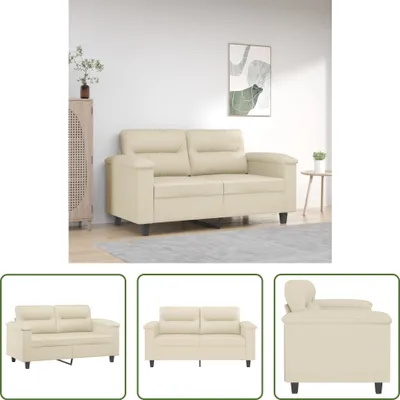 Produktbild von The Living Store 2-Sitzer-Sofa Creme 120 cm Kunstleder