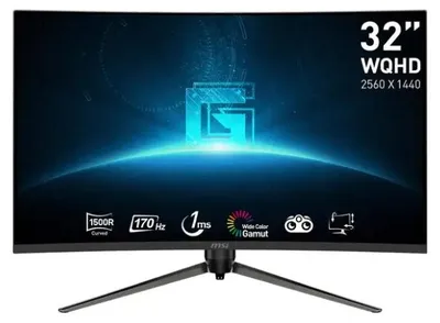 Produktbild von MSI G32CQ5P 31.5i VA Curve 1500R 2560x1440 170Hz 1ms Tilt/Height/Swivel 3y - Flachbildschirm (TFT/LCD) - 80 cm