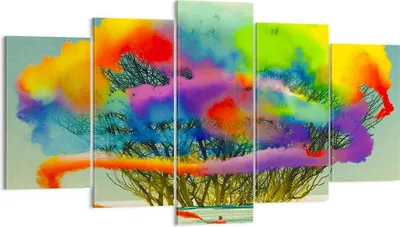 Produktbild von Bild auf Leinwand - Leinwandbild - Abstraktion Natur - 160x85cm - Wand Bild - Wanddeko - Wandbilder - Leinwanddruck - Bilder - Kunstdruck - Wanddekoration - Leinwand bilder - Wandkunst - EA160x85-3728