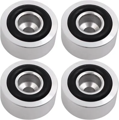 Productafbeelding van Audio Versterker Voetjes - Luidspreker Anti-Vibratie Pads - Geluidsverbetering - Zink Legering Constructie - 20x10mm - Zilver