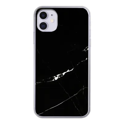 Produktbild von MuchoWow® Handyhülle Schutzhülle Hülle für iPhone 11 Marmor - Schwarz - Natursteine Silikon Softcase Handy Hülle - Handytasche