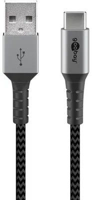 Immagine prodotto di goobay 49297 goobay Cavo USB 2.0 A/USB C 2,0 m nero, grigio