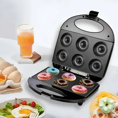 Produktbild von Antihaft 750W Donut Maker 22 x 23 x 5 cm, beidseitiges Backen, Kompaktes Donut-Gerät - DONUTPRO