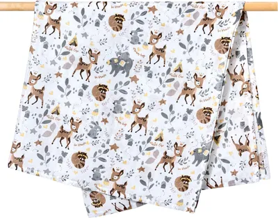 Produktbild von Musselin Mullwindeln – Wickeldecke 120 x 120 cm - Magical Woodland
