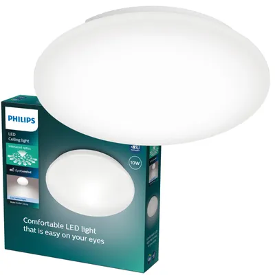 Zdjęcie produktu dla Philips Funkcjonalność Lampa sufitowa Moire 10 W, LED, Niewymienialne źródło światła, 4000 K, 1100 lm, IP20, Biały