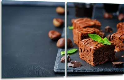 Produktbild von Herdabdeckplatten 2x40x52 Glaskeramikfeld 2-Teilig Glas Spritzschutz Kuchen