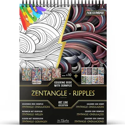 Productafbeelding van Kleurboek voor Volwassenen Zentangle Golvingen, Papier 200 g/m²