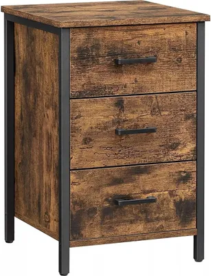 Imagen del producto de Mesa de noche In and OutdoorMatch - Mesa de noche - Mesa auxiliar - Dormitorio - Salón - 40x40x60 cm - Diseño industrial - Color marrón/ vintage