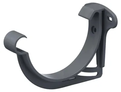 Produktbild von INEFA Stirnbretthalter Dachrinnenhalter halbrund NW100 / 100mm anthrazit Rinnenhalter aus PVC, Germany