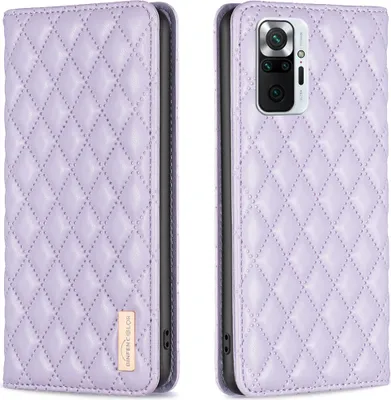 Obrázek produktu pro Redmi Note 10 Pro Pouzdro, Elegantní Flip Kožené Pouzdro s Kapsami na Karty a Stojánkem pro Xiaomi Redmi Note 10 Pro / 10 Pro Max Fialová