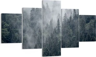 Produktbild von Bild auf Leinwand - Leinwandbild - Wald Baum Natur - 125x70cm - Wand Bild - Wanddeko - Wandbilder - Leinwanddruck - Bilder - Kunstdruck - Wanddekoration - Leinwand bilder - Wandkunst - EA125x70-4074