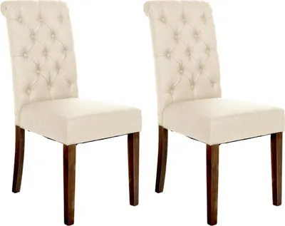 Produktbild von 2er Set Esszimmerstühle Lisburn Stoff creme