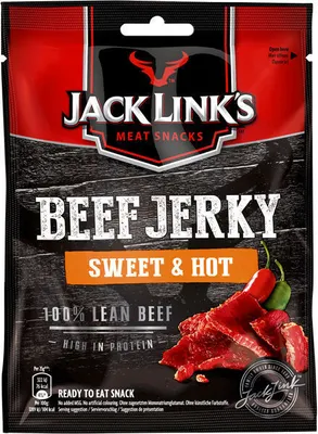 Produktbild von Jack Links Beef Jerky Sweet Hot gewürztes getrocknetes Rindfleisch 25g