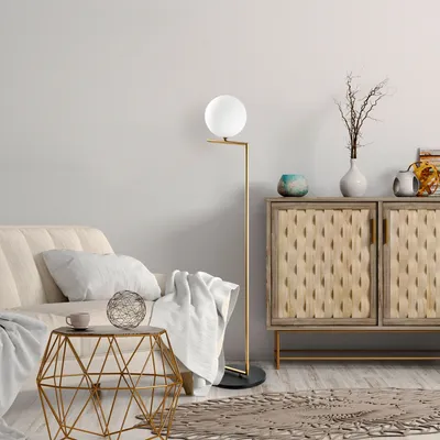 Produktbild von Opviq, Luminar - 14181, Stehlampe, Gold, METALLKÖRPER, 37 x 30 x 140 cm