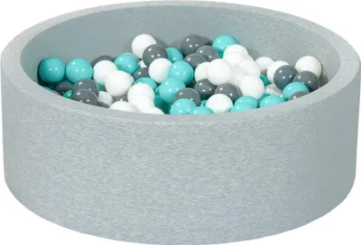 Produktbild von Bällebad Spielbereich + 300 Bälle weiß, grau, türkis