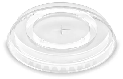 Produktbild von 100x Deckel mit Kreuzschlitz für PET-Trinkbecher Smoothies- Dessertb. Ø95mm
