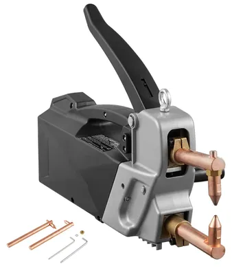 Immagine prodotto di SucceBuy, saldatrice a punti portatile, con saldatore di 4 mm di spessore e potenza di 8,1 kVA, saldatrice per lamiere metalliche da 4200 A, dotata di pistola di saldatura ergonomica