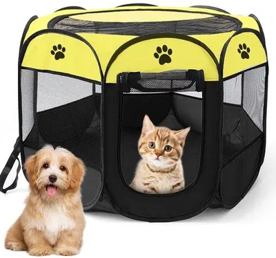 Productafbeelding van Puppyren 74 x 74 x 43 cm - Opvouwbaar - Dierenren