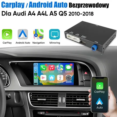 Zdjęcie produktu dla Moduł bezprzewodowej integracji smartfona Hexinex dla Audi A4 A4L A5 Q5 (2010–2018) z systemem MMI 3G, w tym CarPlay