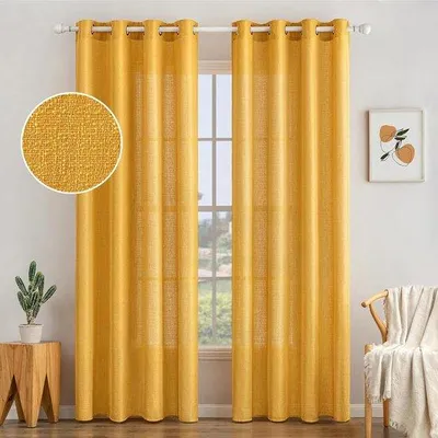 Zdjęcie produktu dla Cienkie, błyszczące zasłony poliestrowe, 2 sztuki, 260 x 140 cm