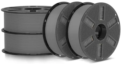Immagine prodotto di Filamento PLA grigio, 1,75 mm, 4,4 kg (4 bobine da 1,1 kg ciascuna)