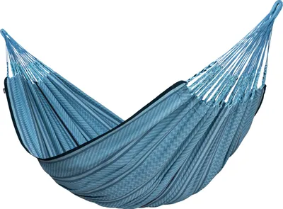 Produktbild von La Siesta Kingsize-Hängematte FLORA zebra blau Doppelhängematte XXL aus Baumwolle