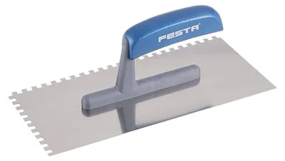 Obrázek produktu pro Hladítko FESTA nerez dřevěná rukojeť 280x130mm zub e6 31111